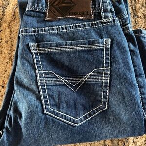 Rock & Roll Denim Men's Bootcut Jeans - Dark Blue